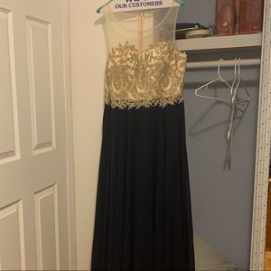 Long Navy Blue Formal Dress/Prom Dress